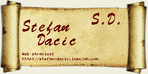 Stefan Dačić vizit kartica